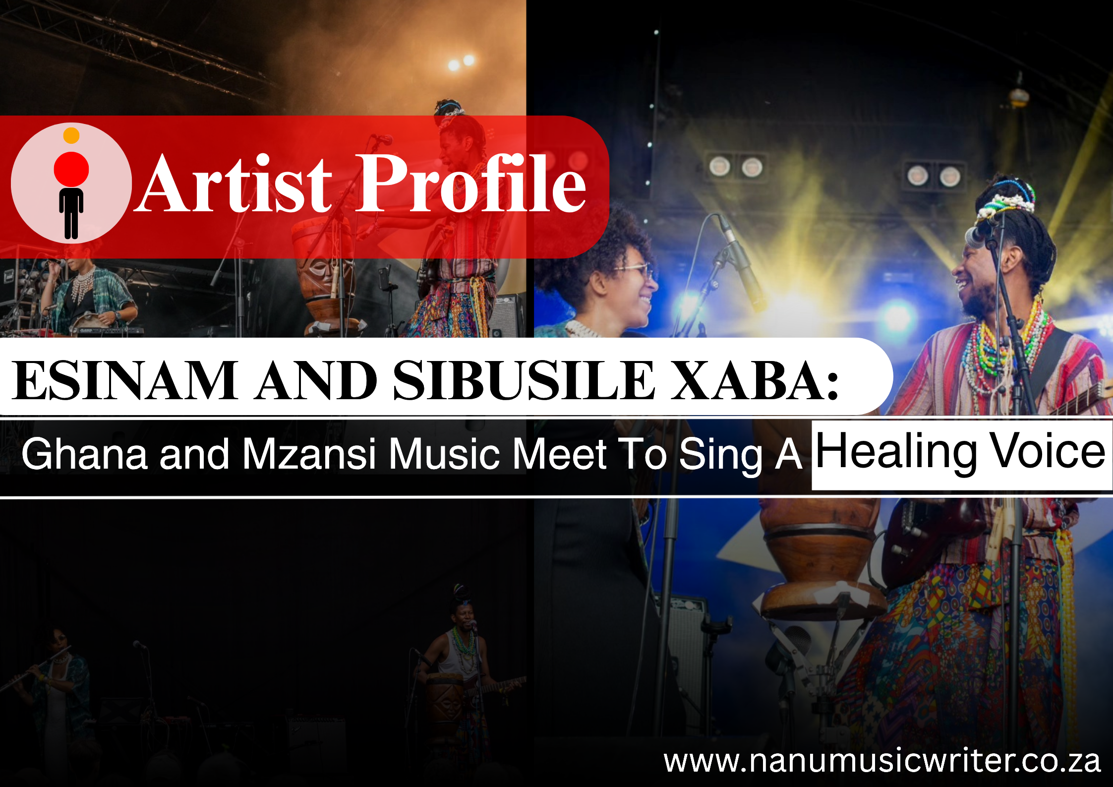 NMW Poster of ESINAM and Sibusile Xaba Artist Profile